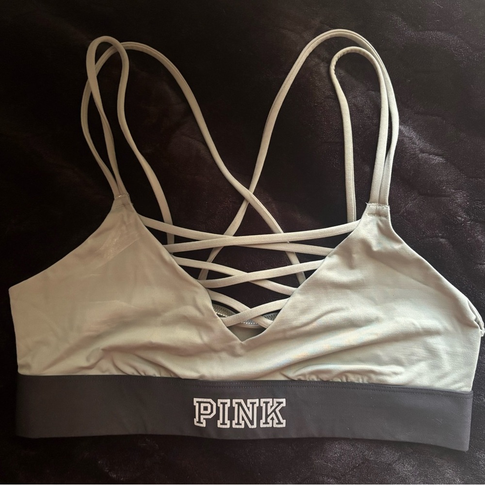 Pink activewear sport bra size small brand new still, worn once